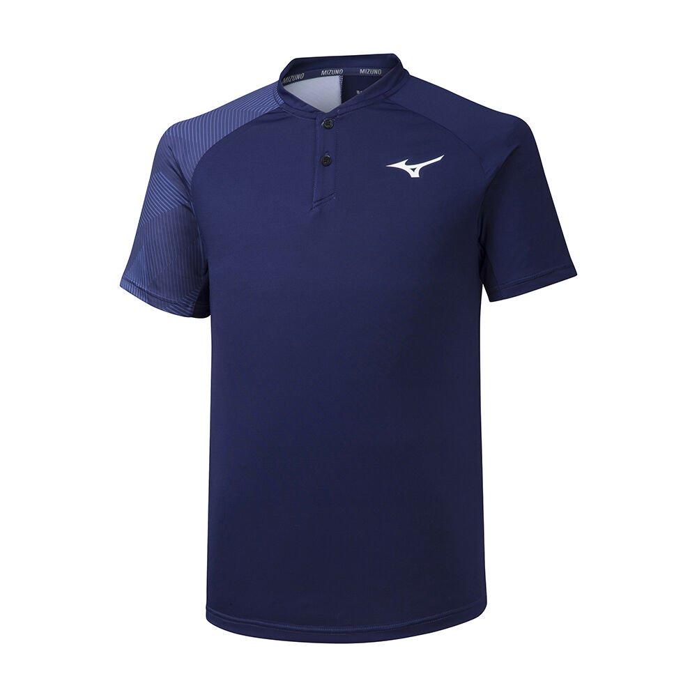 Mizuno Men's T-Shirts Shadow Polo Peacock - KGHLSZR-40